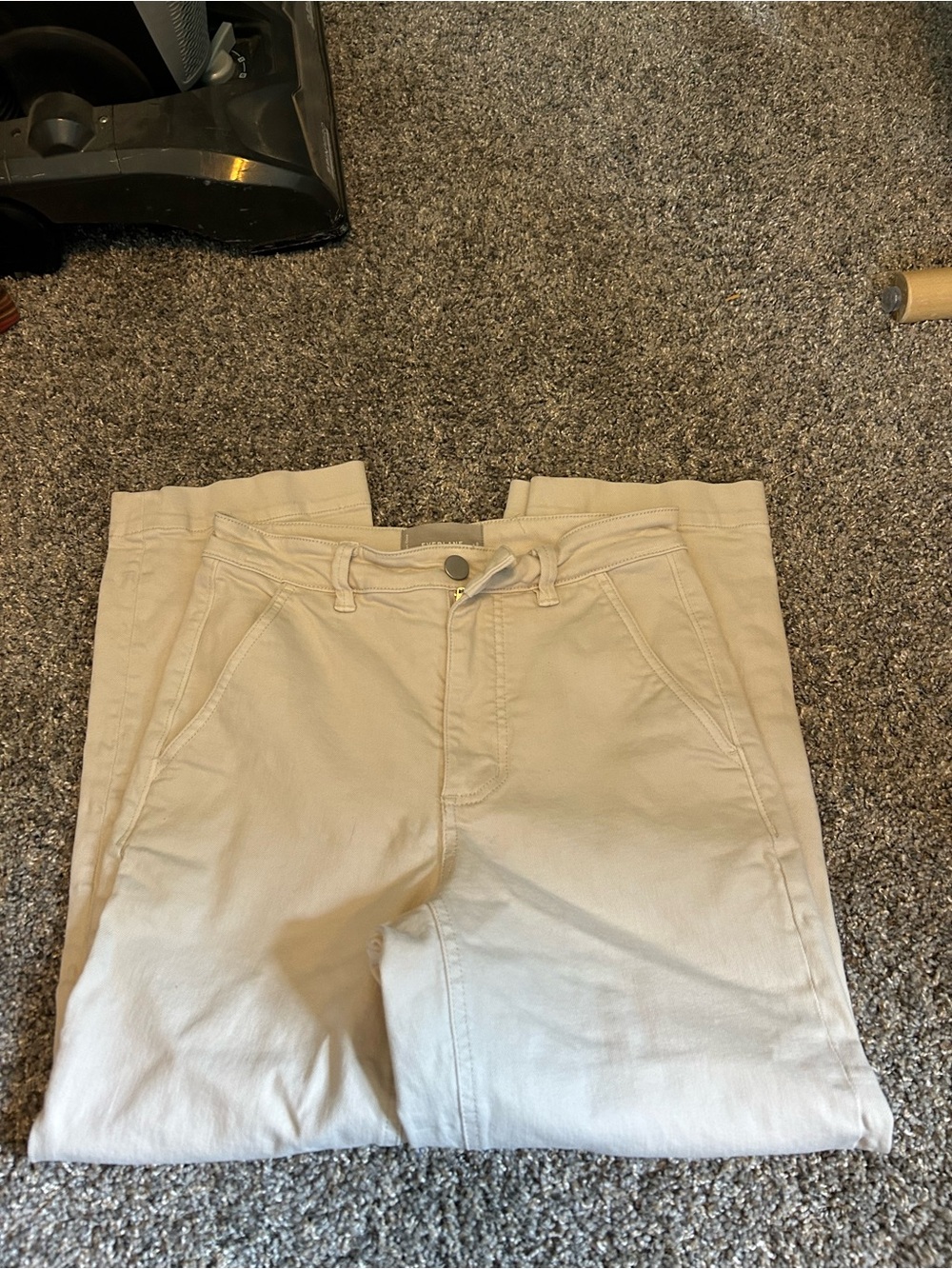 Everlane Beige High-Rise Chino Pants